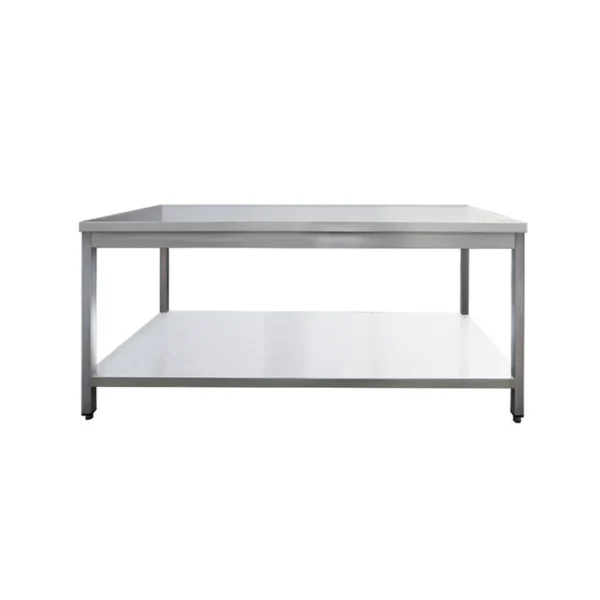 Table en inox centrale avec etagere basse – 70x60x85cm – THATS76