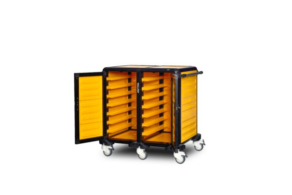 Chariot de transport pour plateaux ferm 7+7 niveaux – GASTROLLEY – G.ST.75.D.4 – Image 2