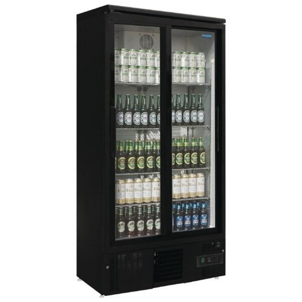 Armoire à boissons 490 Litres – 2 Portes Coulisantes – Noire – POLAR – GJ448