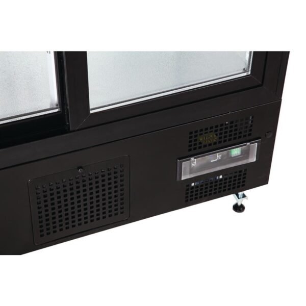 Armoire à boissons 490 Litres – 2 Portes Coulisantes – Noire – POLAR – GJ448 – Image 4