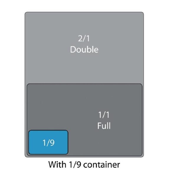 Bac GN 1/9 – 100mm avec couvercle – Polypropylene – Lot de 4 – VOGUE – GJ529 – Image 2